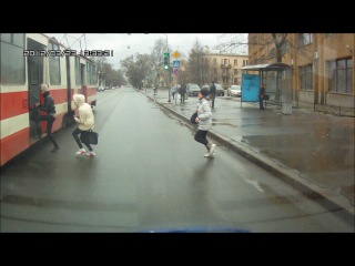 girl and tram